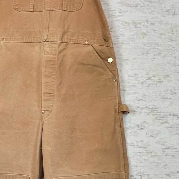 Vintage Mens Carhartt Double Knee Duck Canvas Bib Overalls - Picture 15 of 16